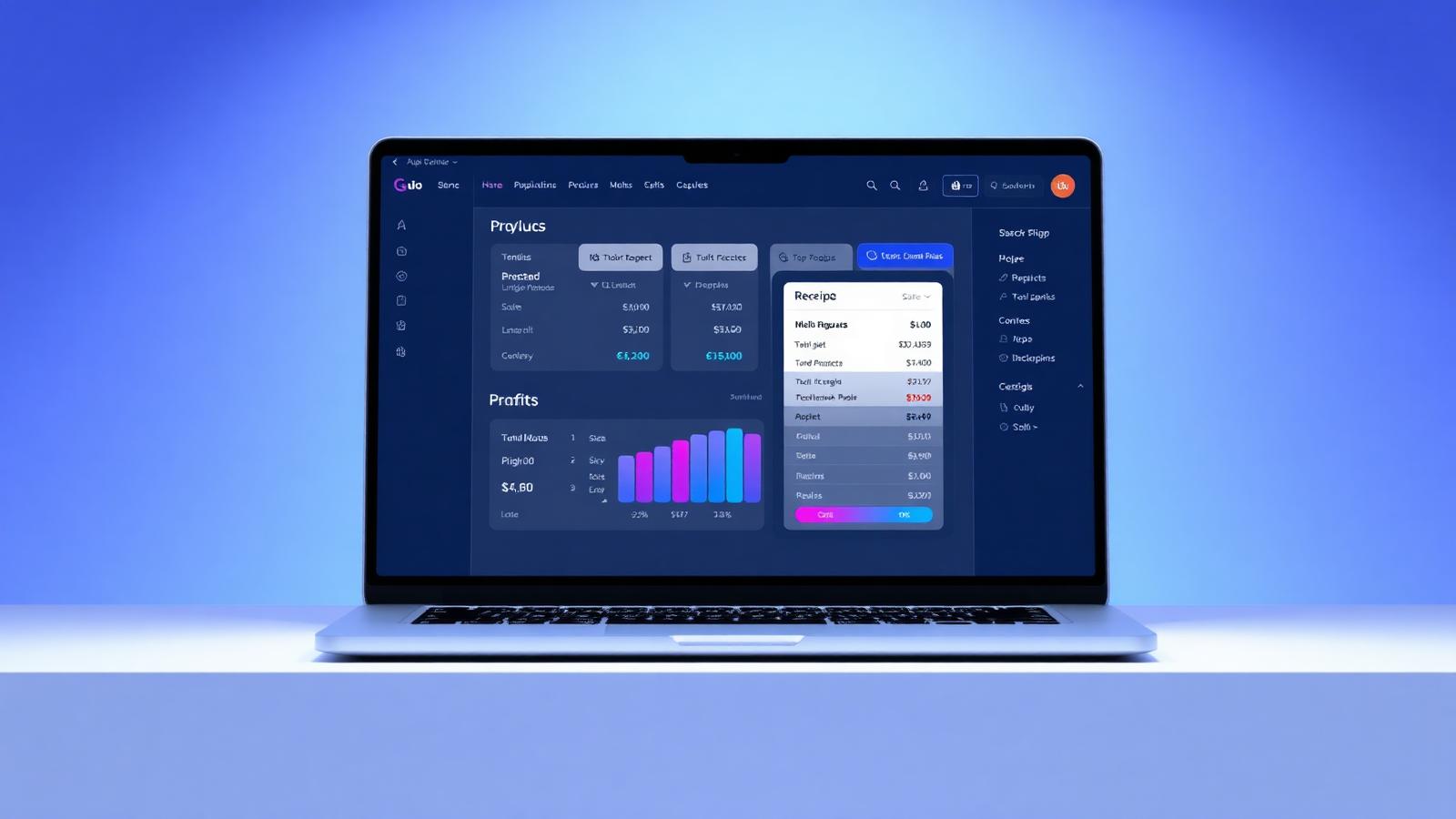 Stack Flow POS dashboard preview — sales, inventory and reports